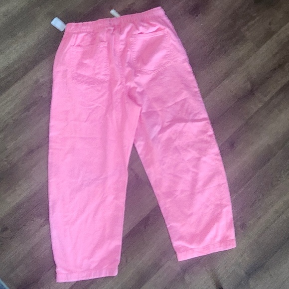 GAP Denim Pull-On Barrel in bright pink! Size Large New. - Picture 2 of 2